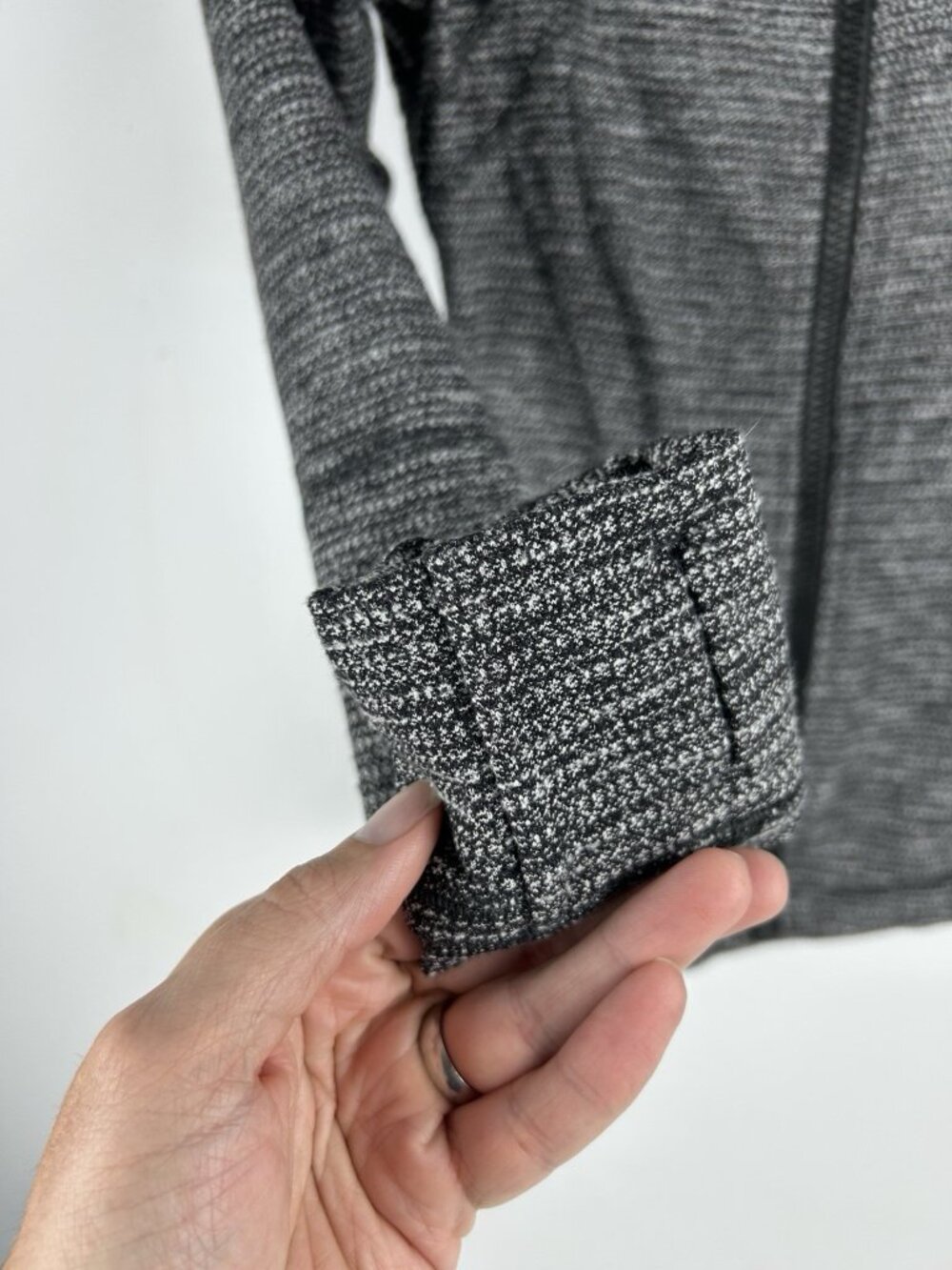 Lululemon Define Jacket Heathered Black White Full Zip Size 2 - Picture 3 of 9